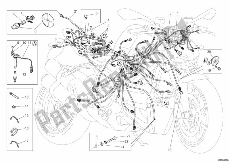 Wszystkie części do Wi? Zka Przewodów Ducati Streetfighter USA 1100 2011